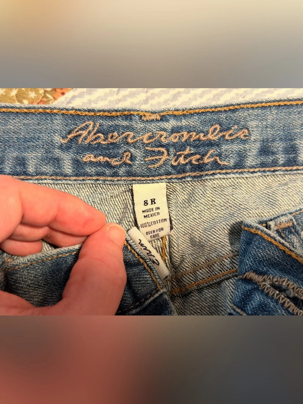 Abercrombie & Fitch Distressed Bootcut Jeans Women’s 8R Light Wash Y2K - Picture 5 of 6